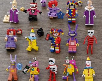 The Amazing Digital Circus Building Block, Pomni Jax Caine Ragatha Gangle Mini Figures, Cartoon Character Brick Toy, Kids Collectible Blocks