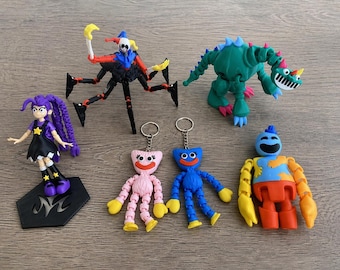Poppy Playtime The Prototype Lily Lovebraids Huggy Wuggy Kissy Missy Pianosaurus Toy Figures & Keychains Horror Game Collectible Gift