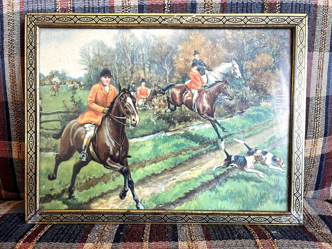 English Fox Hunting Scene Print | Equestrian Print | Vintage Hunting - Etsy