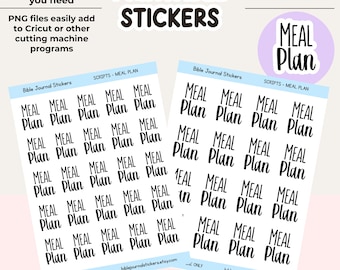 Meal Prep Printable Planner Stickers | Digital Planner Sticker Download | Bible Journaling Stickers