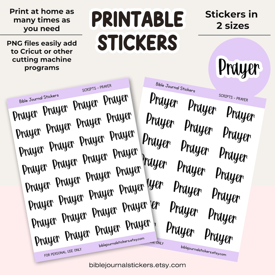 Prayer Planner Stickers | Digital Planner Sticker Download | Bible ...