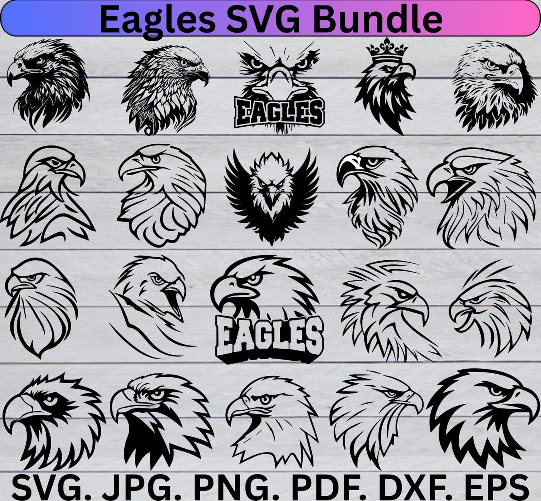 Eagles SVG Bundle | Eagle Silhouette Cut Files | Flying Eagle SVG ...