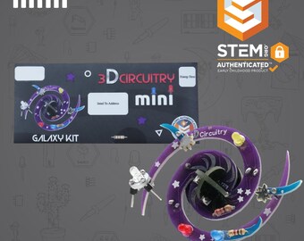 3D Circuitry Galaxy MINI Kit | Learn Soldering & Electronics | STEM Educational DIY Light-Up Circuit Board Model
