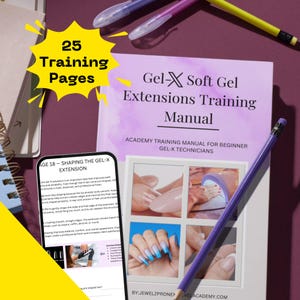 Gel-X Nails Training Manual for Beginners, Soft Gel Extensions PDF Guide, Workbook, Ebook