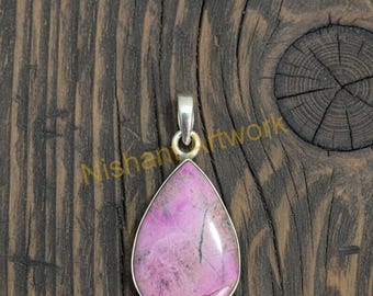 Pink Cobalt Calcite 925 Sterling Silver Handmade Statement Pendant Necklace Jewelry Gift For Her