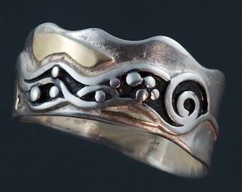 Bague en or argent - Faite à la main en Colombie-Britannique Canada