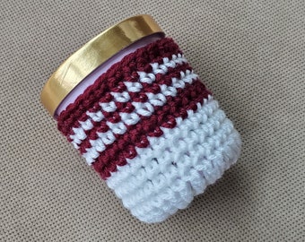 Pint-size Striped Ice Cream Cozy | MORE COLORS | Stocking stuffer,Graduation,Teacher Gift,Get Well,Birthday,Housewarming,Miss You,College