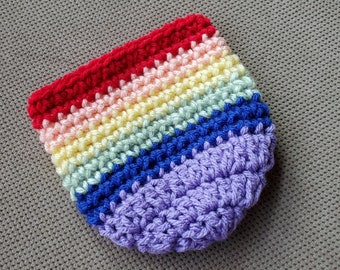 Pint-size Rainbow Ice Cream Cozy. Christmas, Teacher Gift, Get Well, Baby Shower, Birthday, Miss You, Housewarming, College, Pride