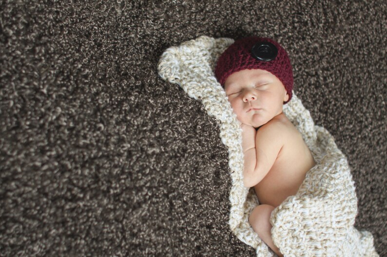 Baby Boy Maroon Crochet Button Hat / Beanie Texas A&M Aggie Etsy