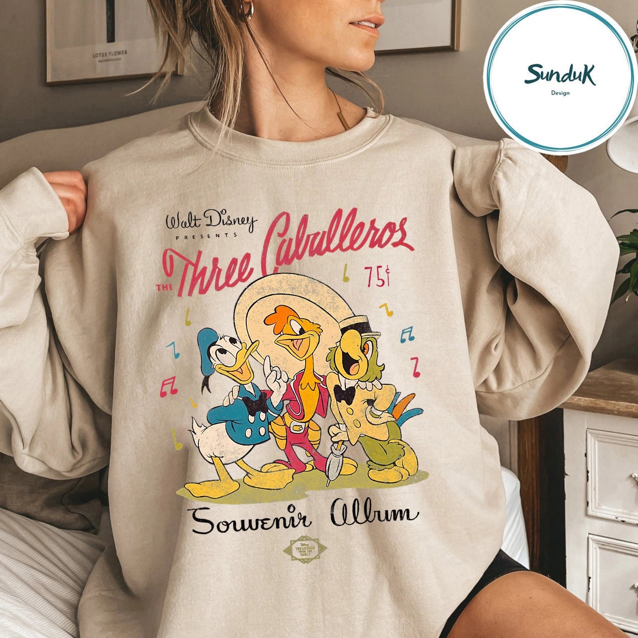 Discover Disney Three Caballeros Mexico Sweatshirt, Donald Duck Jose Carioca Panchito Friends Sweatshirt
