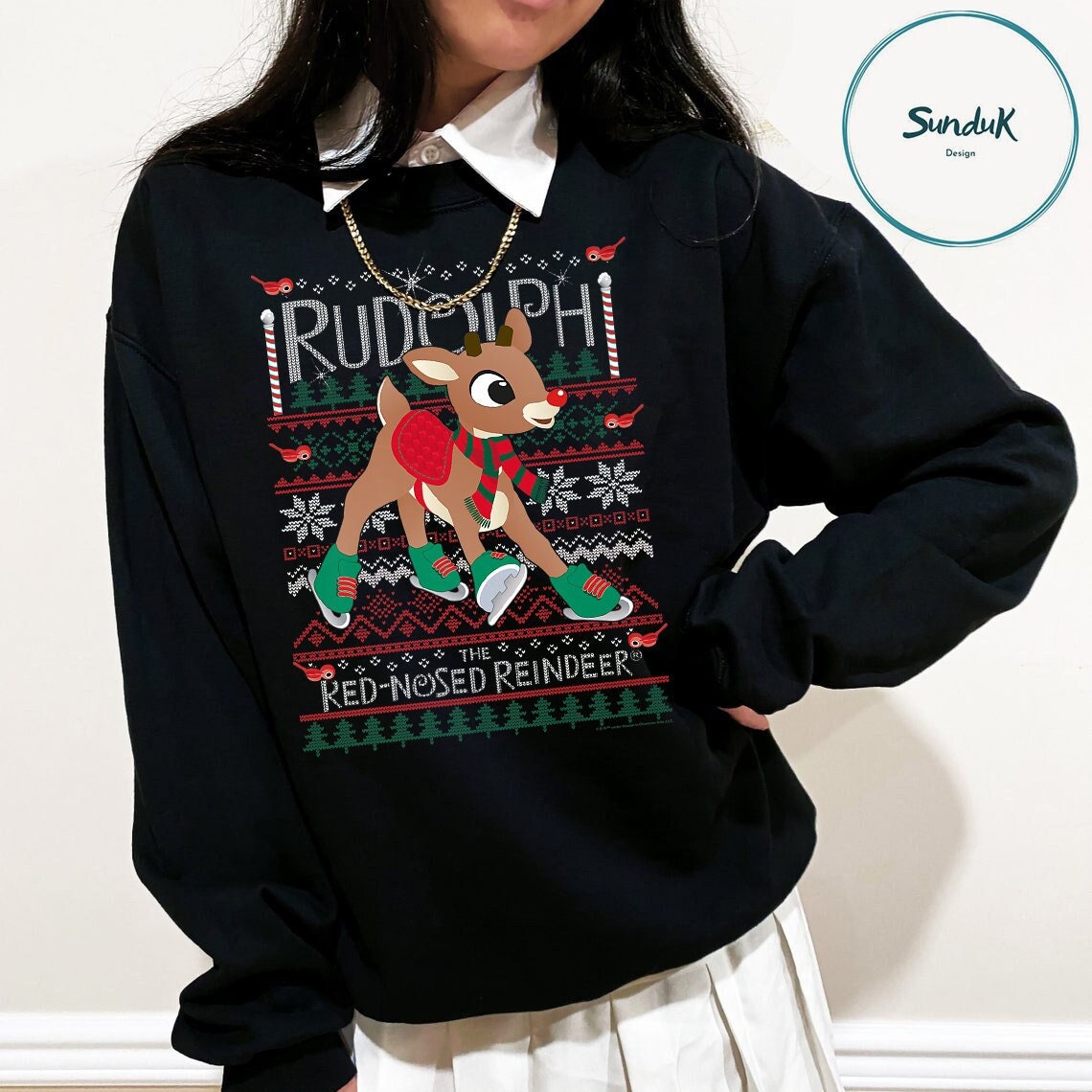 Discover Rudolph The Red Nosed Reindeer Christmas Sweatshirt, Rudolph Xmas Sweatshirt