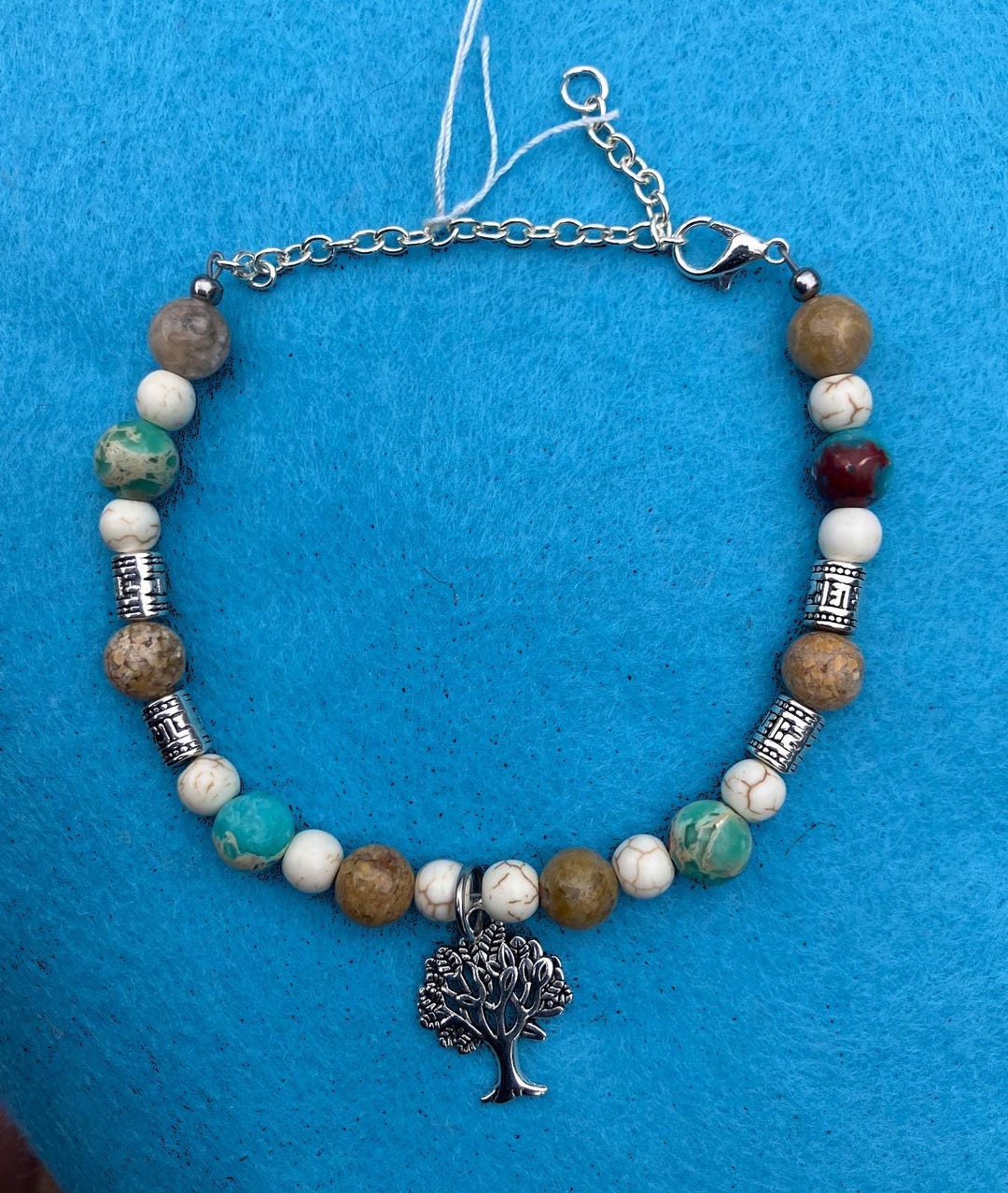 Tree of Life Turquoise Beaded Bracelet - Etsy
