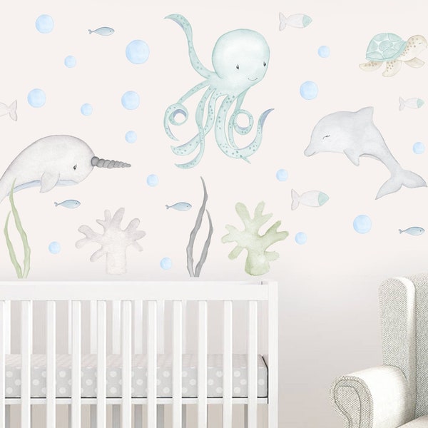 Octopus Wall Decal Etsy