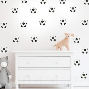 Soccer Ball Fabric Wall Decals: Removable Kids Sports Decor