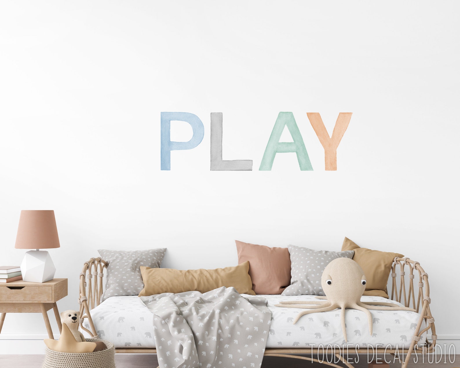 PLAY Wall Decal Boys Nursery Art Playroom Wall Stickers | Etsy
