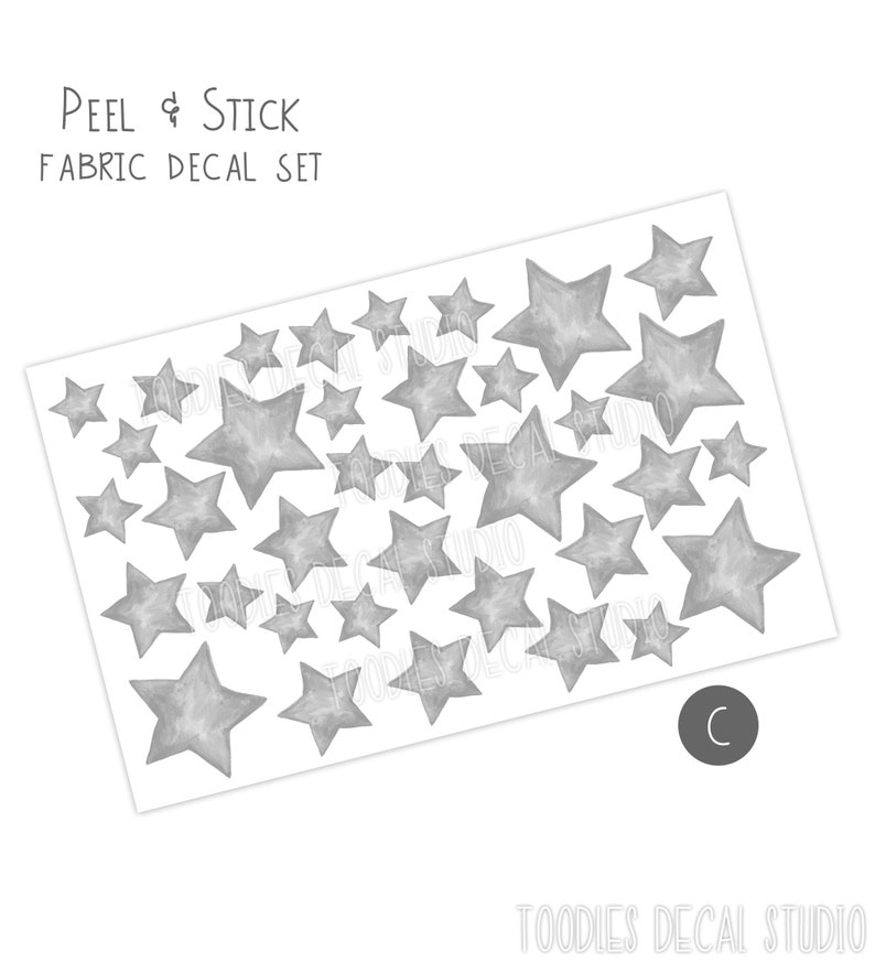 Yellow star decals stars nursery stickers star wall decal Etsy