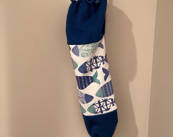 Soporte para bolsas de plástico - Dispensador de bolsas de supermercado - Peces - Mar - Playa - Peces divertidos - Dispensador de bolsas de la compra - Bolsa para bolsas