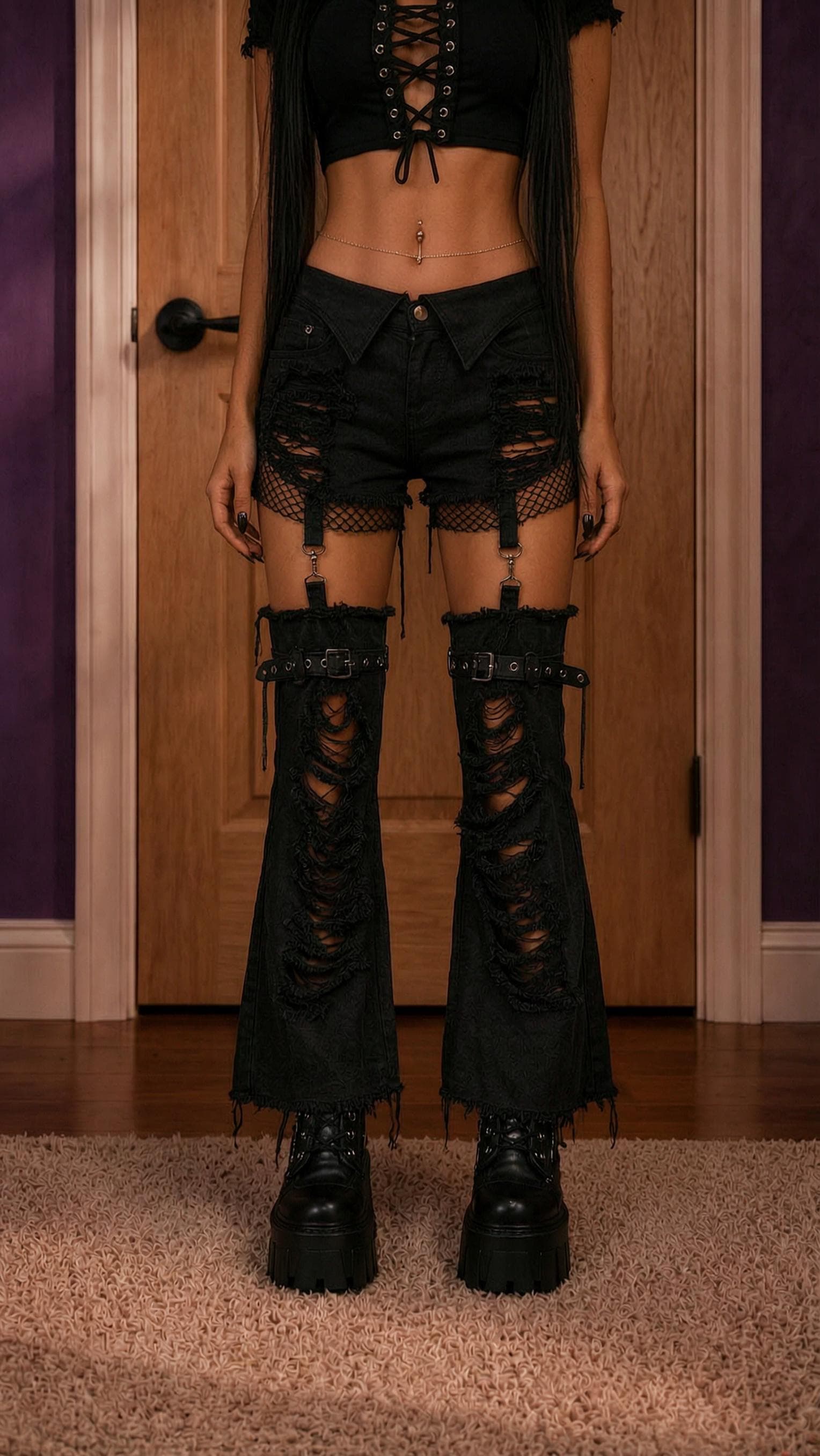 Garter Flare Pants - Etsy