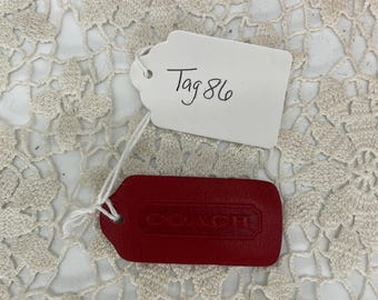 Vintage Coach Red Hangtag - Etsy