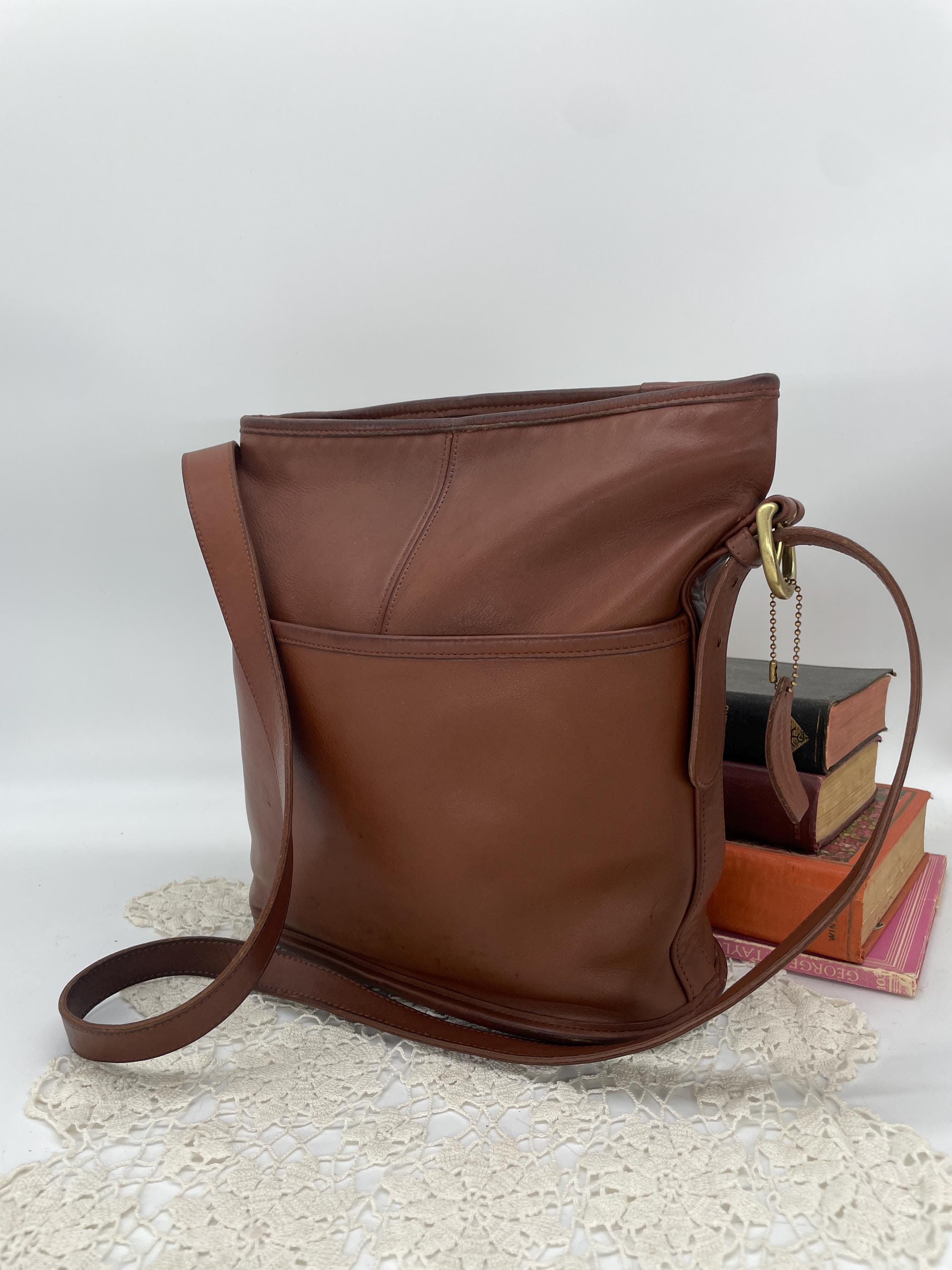 Vintage Leather Tote Bag Coach - Etsy