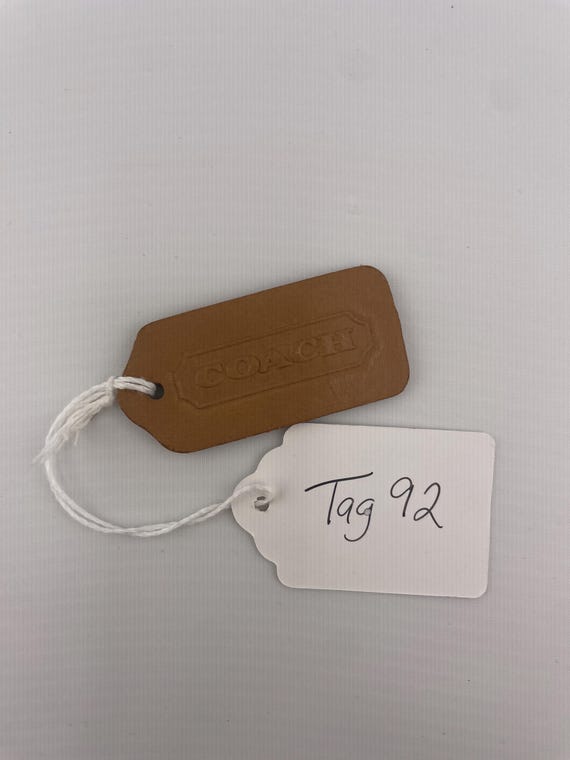 Vintage Coach Camel Hangtag - Etsy