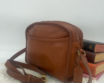Vintage Coach British Tan Metropolis-ritssluiting - stijl 9087