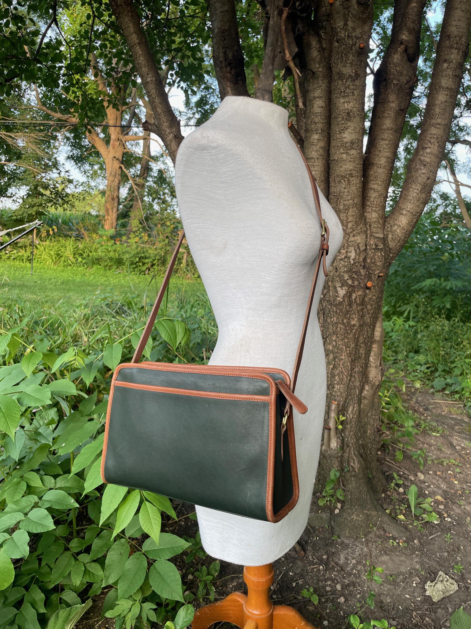 Vintage Coach Forest Green/british Tan Spectator Swagger - Style