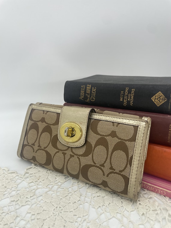 Vintage Coach Signature Turnlock Wallet - Style 43609 - Etsy