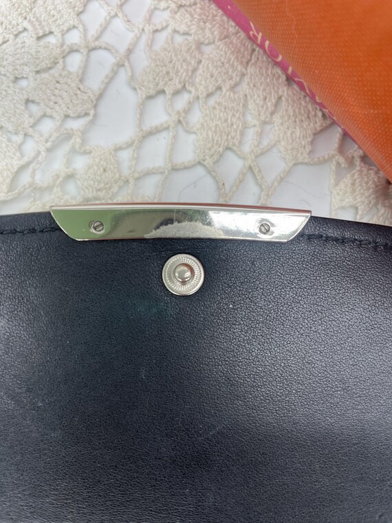 Vintage Coach Black Madison Glitter Python Envelo… - image 9