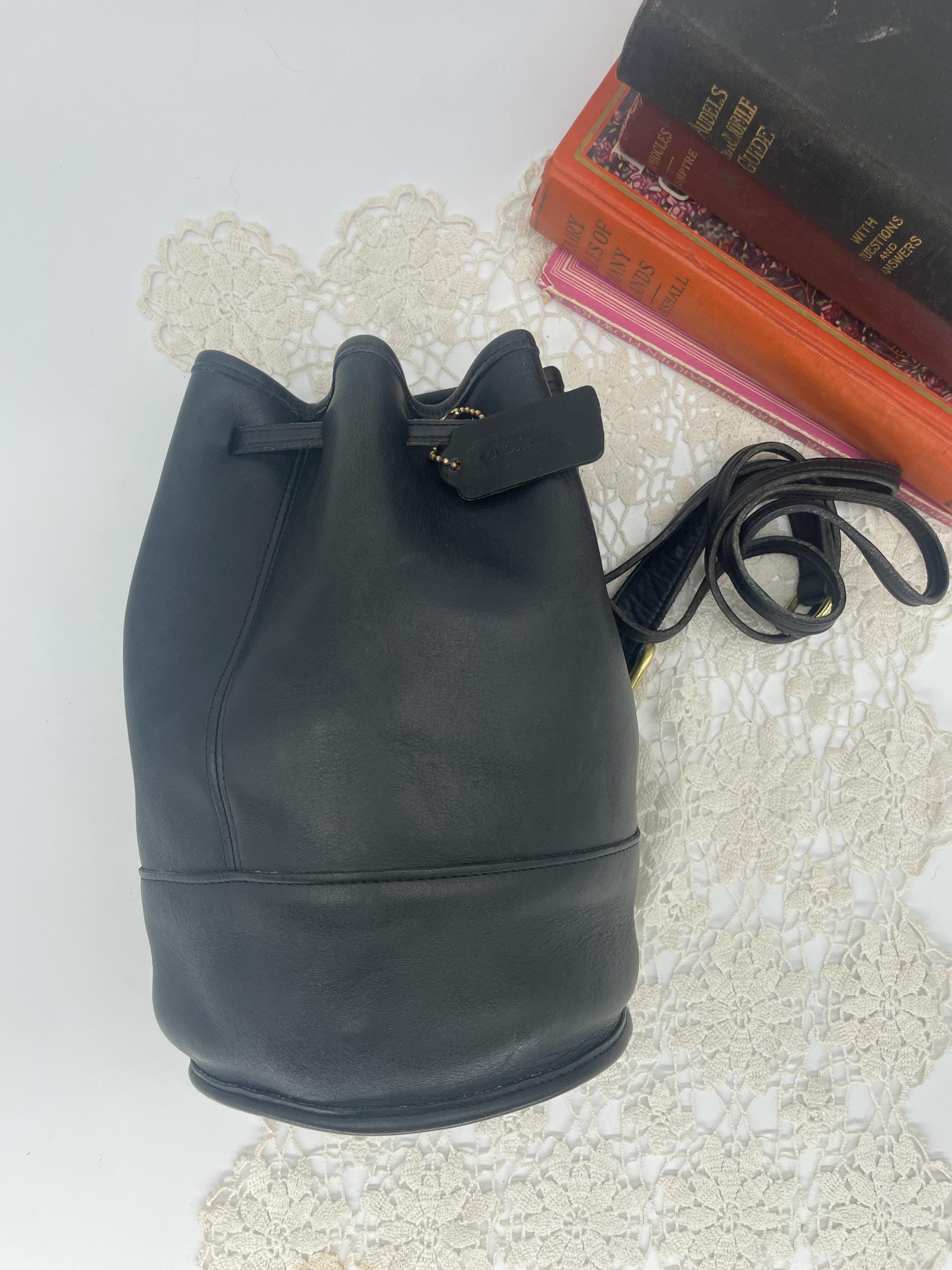 Vintage Coach Black Bixby Sling - Style 9984 - Etsy
