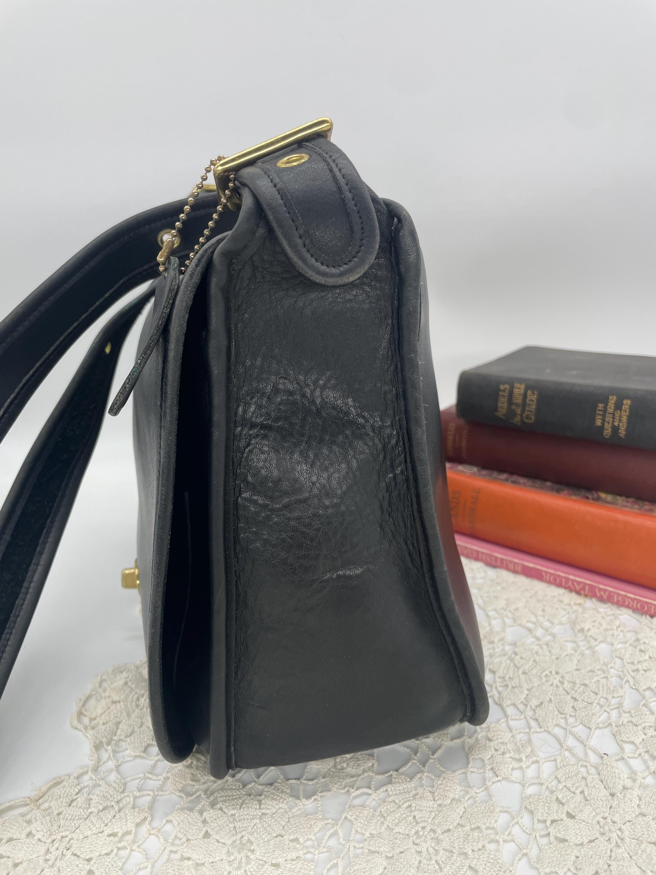 Vintage Coach Black Stewardess Bag - Style 9525 - Etsy