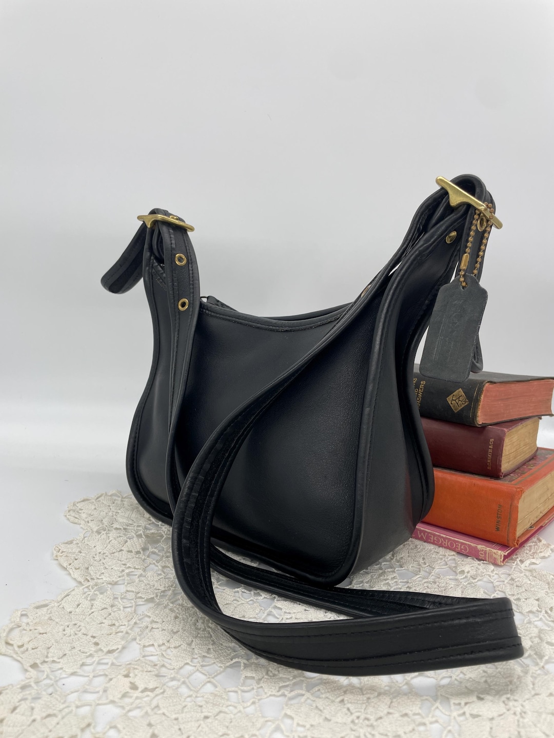 バッグ OLD COACH Janice Leather Bag Made in USA Vintage Coach Black Janice's Legacy Bag - Style 9950 - Etsy