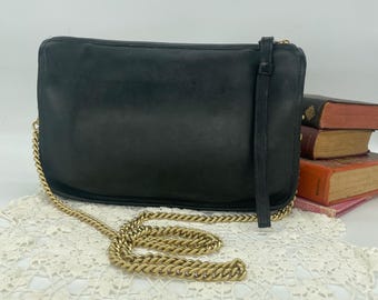 Vintage Coach NYC zwarte clutch met ritssluiting - stijl 9455