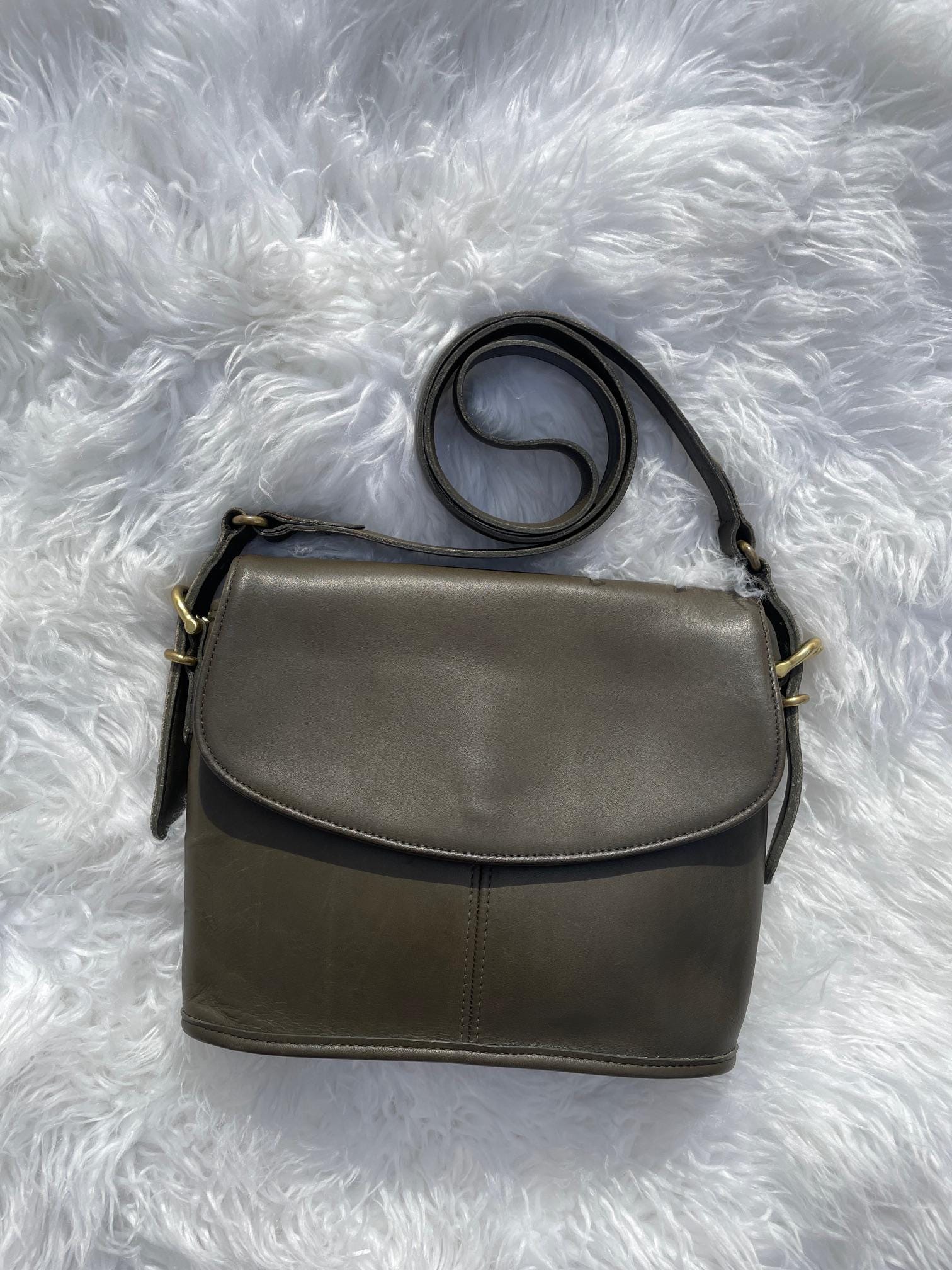 Vintage Coach Loden Equestrian Large Flap Bag - Style 9807 - Etsy