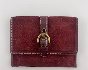 COACH Vintage Dome Zip Small Cosmetic Case Purse in Mahogony