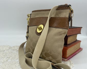 Vintage Coach Signature Snakeskin Crossbody - Style 43457 - Etsy