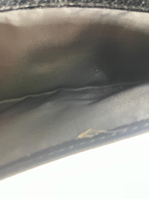 Vintage Coach Black Madison Glitter Python Envelo… - image 7