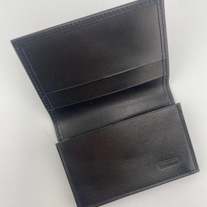 Vintage Coach Black Leather Card Holder
