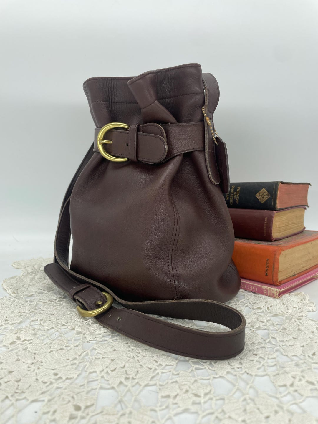 OLD COACH 4156 belted pouch USA製 Vintage Coach Mahogany Belted Pouch - Style 4156 - Etsy