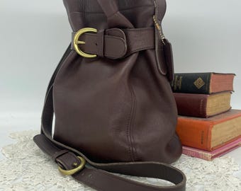 Coach Vintage Belted Pouch Bag 4156 Mahogany With Brass - SOHO