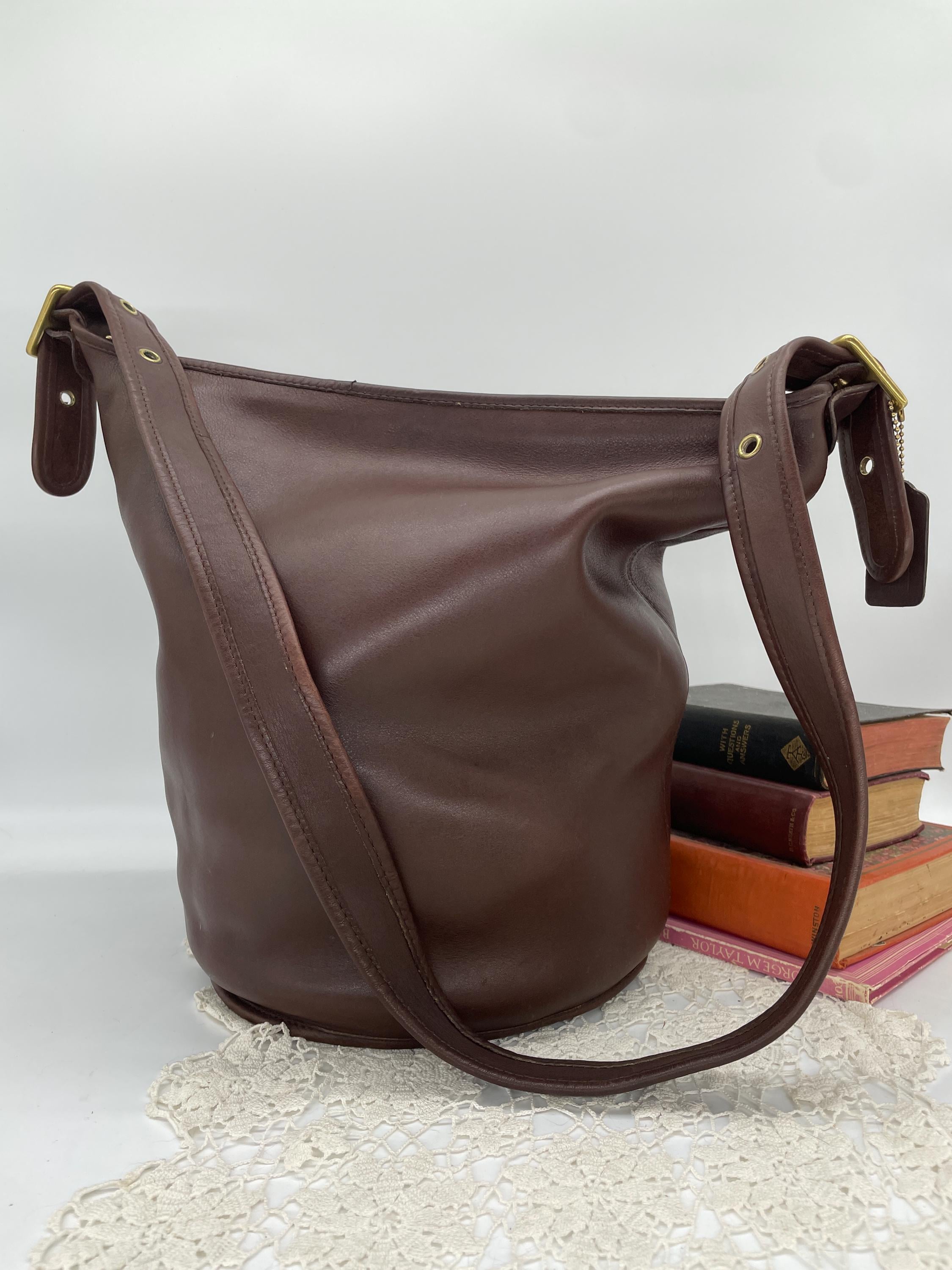 美品 OLD COACH ショルダーバッグ 9085 Duffle Sac Vintage Coach Mahogany Duffle Sac - Style 9085 - Etsy