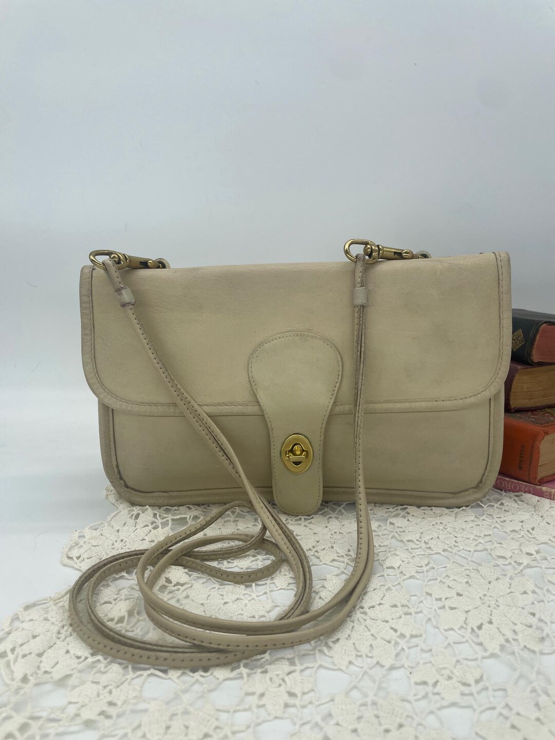 Vintage Coach NYC Bone Twin Clutch - Style 9380 - Etsy