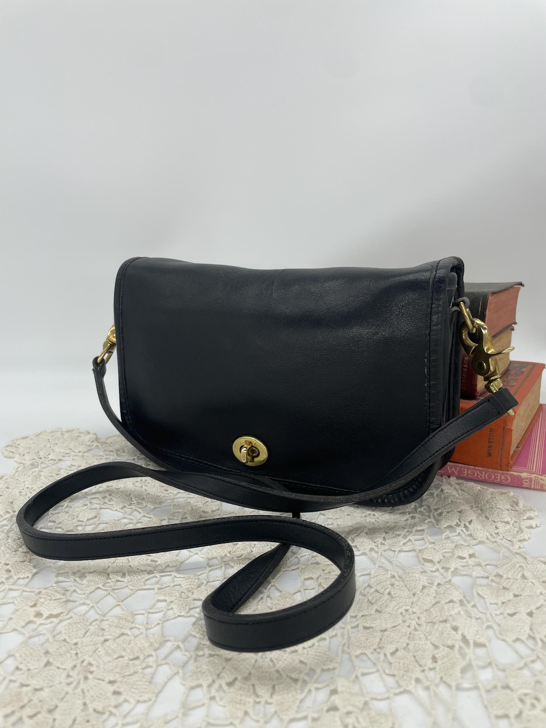 オールドコーチPocket Purse Black 9755 Vintage Coach NYC Black Pocket Purse - Style 9755 - Etsy