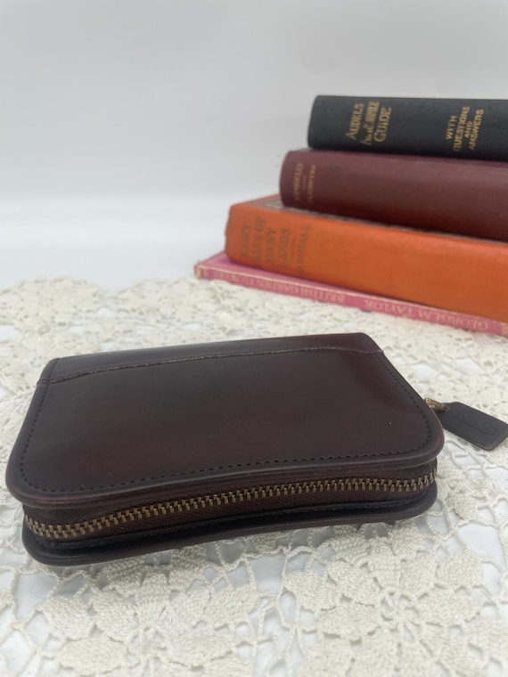 Vintage Coach Mahogany Zip-around Compact Clutch - Style 7242 - Etsy