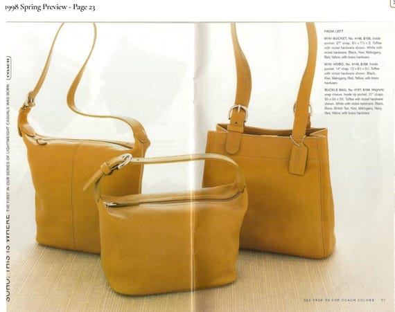 Vintage Coach Ink Mini Hobo - Style 4145 - Etsy