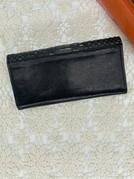 Vintage Coach Black Madison Glitter Python Envelo… - image 4