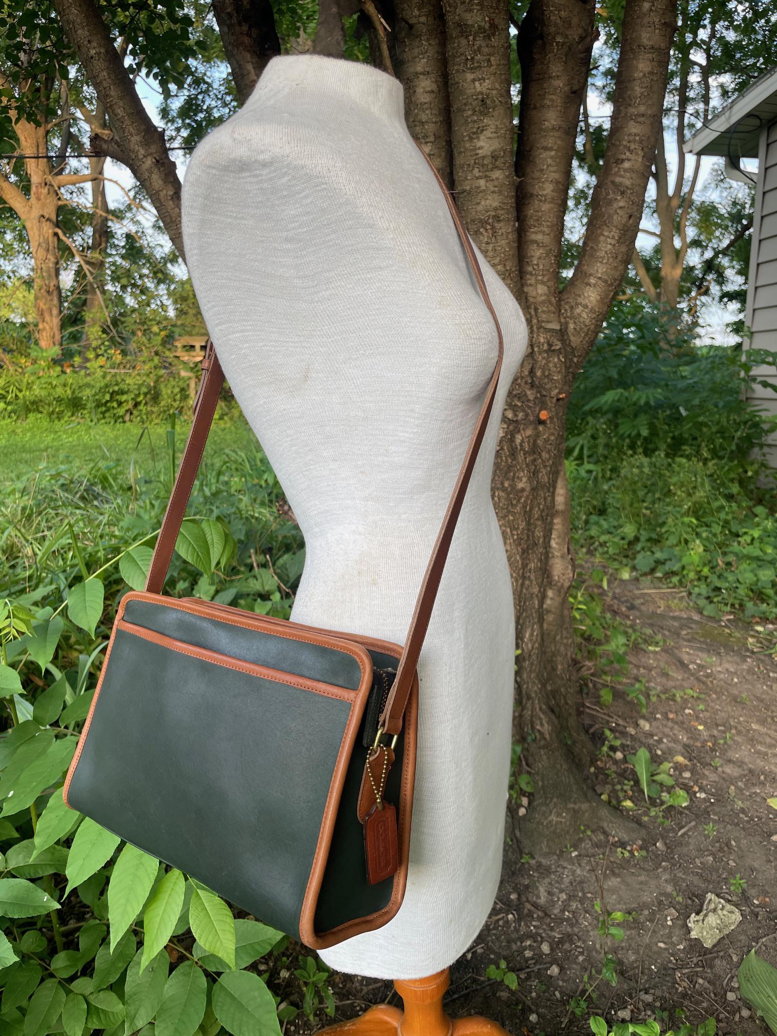 Vintage Coach Forest Green/british Tan Spectator Swagger - Style