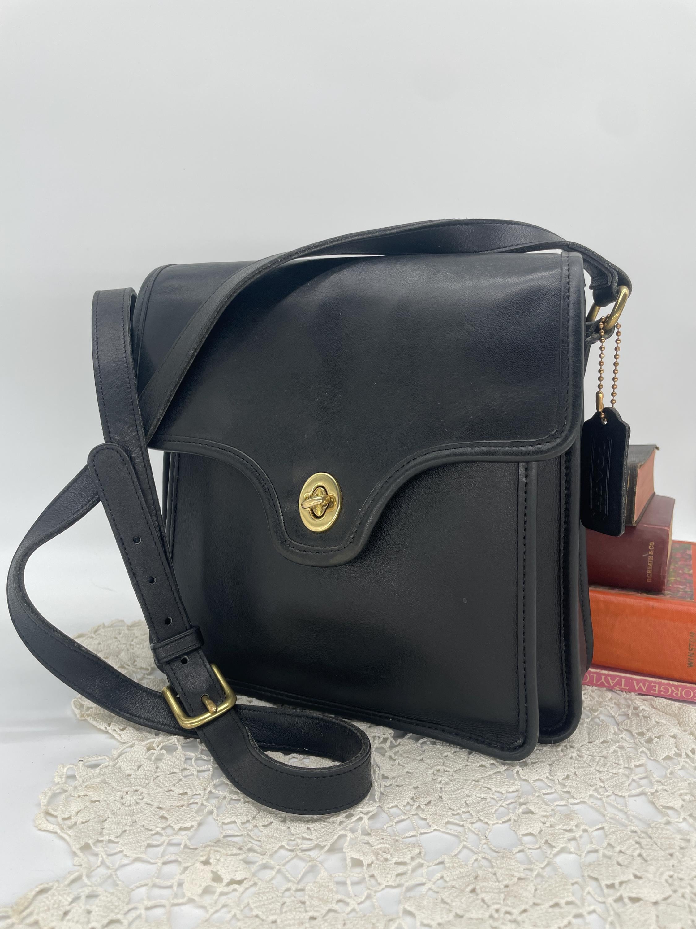 Vintage Coach Black Shelton Bag - Style 9917 - Etsy
