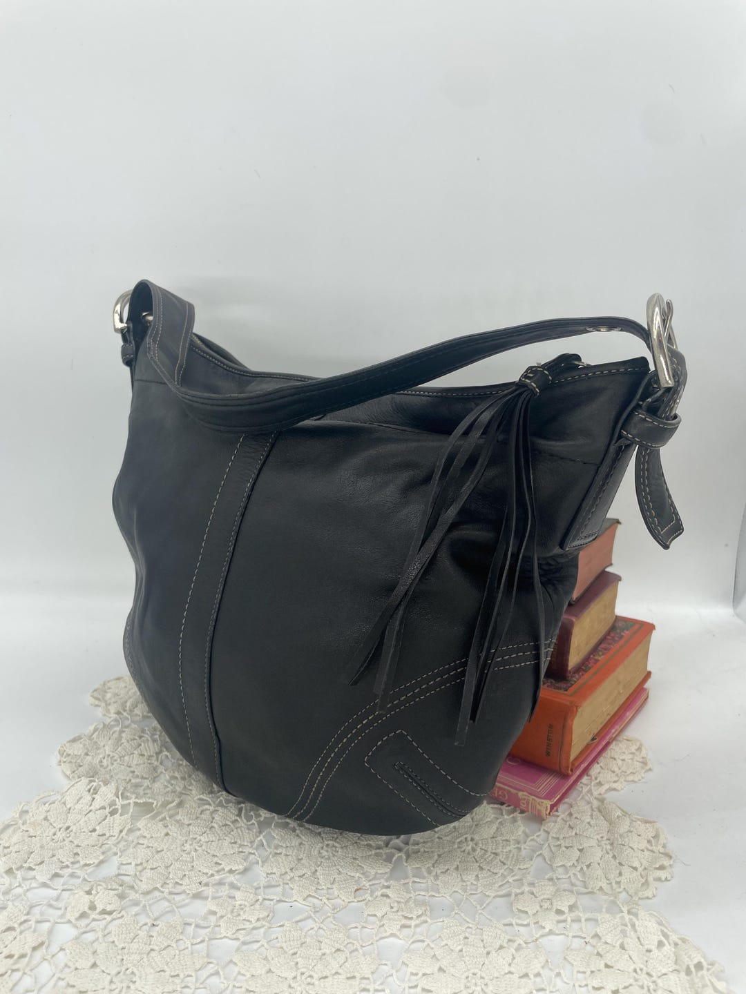 Vintage Coach Black Soho Hobo Bag - Style 8A03 - Etsy