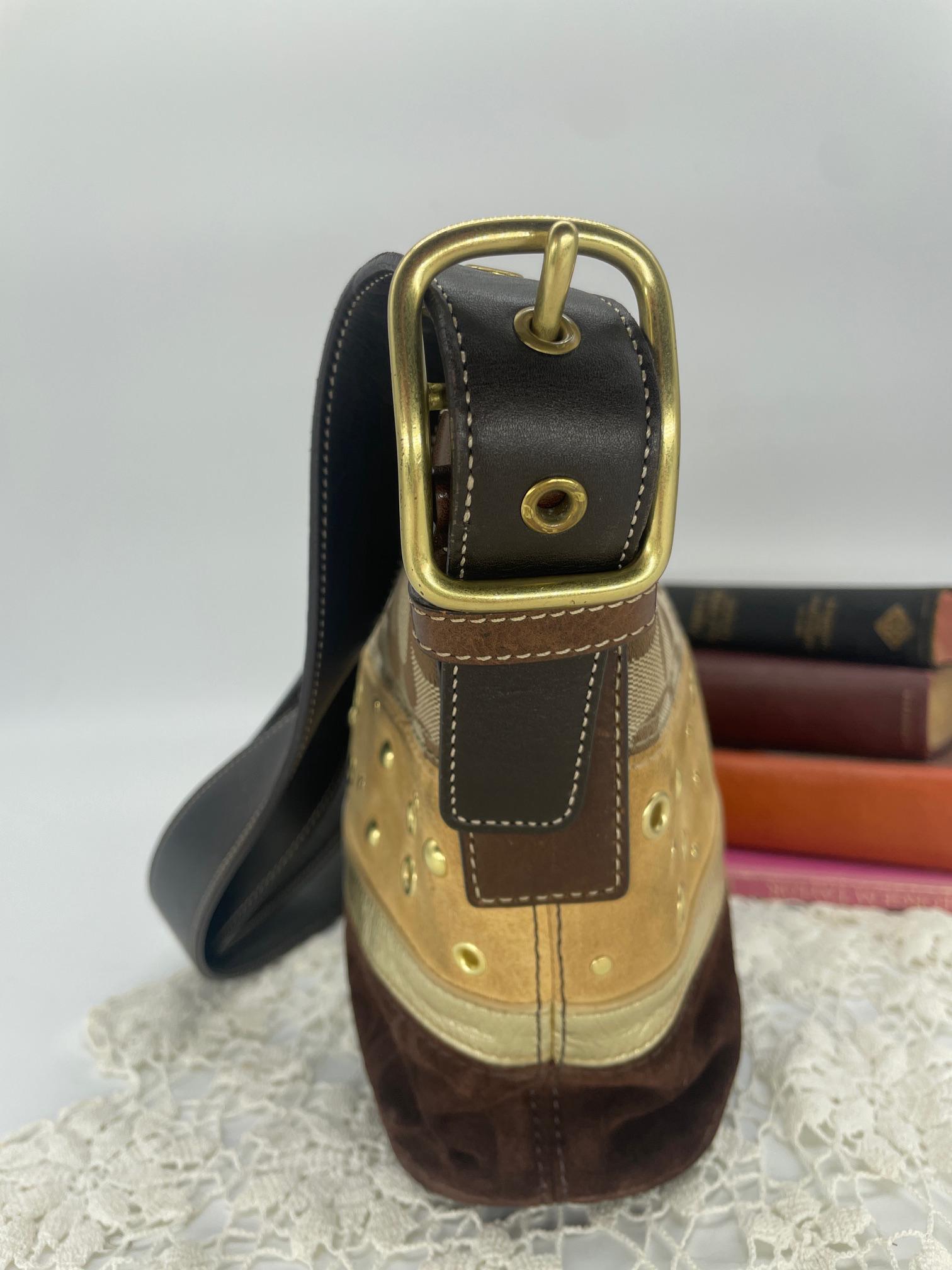 Tri Color Coach East West Duffle Shoulder Bag - Style F13078 - Etsy